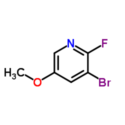 3-Bromo-2-fluoro-5-methoxypyridine结构式