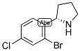 (2S)-2-(2-溴-4-氯苯基)吡咯烷结构式