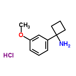 1-(3-Methoxyphenyl)cyclobutanamine hydrochloride (1:1) Structure