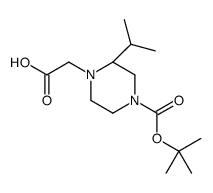 2-[(2S)-4-[(2-methylpropan-2-yl)oxycarbonyl]-2-propan-2-ylpiperazin-1-yl]acetic acid结构式