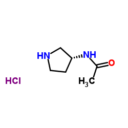 N-[(3R)-3-Pyrrolidinyl]acetamide hydrochloride (1:1) Structure