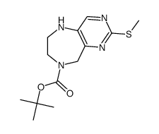 2-(甲硫基)-5,6,7,9-四氢-8H-嘧啶[5,4-e][1,4]二氮杂-8-羧酸叔丁基酯结构式