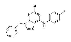 9-benzyl-2-chloro-N-(4-fluorophenyl)purin-6-amine Structure