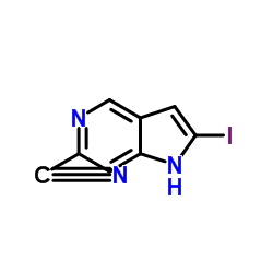 2-Iodo-1H-pyrrolo[3,2-c]pyridine-6-carbonitrile结构式