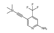 4-trifluoromethyl-5-trimethylsilanylethynyl-pyridin-2-ylamine Structure