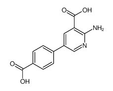 2-amino-5-(4-carboxyphenyl)pyridine-3-carboxylic acid Structure