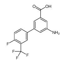 3-amino-5-[4-fluoro-3-(trifluoromethyl)phenyl]benzoic acid结构式
