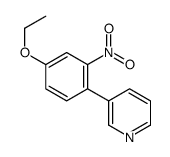 3-(4-ethoxy-2-nitrophenyl)pyridine Structure