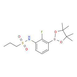 N-(2-Fluoro-3-(4,4,5,5-tetramethyl-1,3,2-dioxaborolan-2-yl)phenyl)propane-1-sulfonamide structure