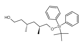 (3S,5S)-6-(tert-butyldiphenylsilyloxy)-3,5-dimethylhexan-1-ol结构式