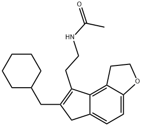 N-{2-[7-(CyclohexylMethyl)-1,6-dihydro-2H-indeno[5,4-b]-furan-8-yl]ethyl}acetaMide结构式