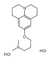1-Propanamine, N,N-dimethyl-3-((2,3,6,7-tetrahydro-1H,5H-benzo(ij)quin olizin-9-yl)oxy)-, dihydrochloride结构式