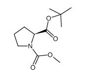 tert-butyl N-(methoxycarbonyl)-L-prolinate Structure