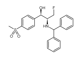 (1R,2S)-2-(benzhydrylamino)-3-fluoro-1-(4-(methylsulfonyl)phenyl)propan-1-ol结构式