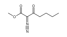 α-diazo methyl 3-oxoheptanoate Structure