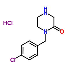 1-(4-Chlorobenzyl)-2-piperazinone hydrochloride (1:1)结构式