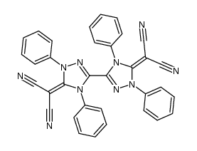 3,3'-bis(1,4-diphenyl-5-dicyanomethylene-1,2,4-triazole)结构式