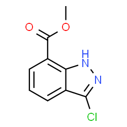 3-氯-1H-吲唑-7-羧酸甲酯结构式