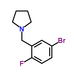 1-[(5-Bromo-2-fluorophenyl)methyl]pyrrolidine Structure