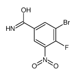 3-bromo-4-fluoro-5-nitrobenzamide结构式