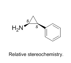 Cyclopropanamine, 2-phenyl-, (1R,2R)-rel- Structure