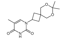 1-(7,7-dimethyl-6,8-dioxaspiro<3.5>non-2-yl)-5-methylpyrimidine-2,4(1H,3H)-dione Structure