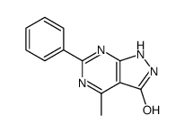 3-hydroxy-4-methyl-1[H]-6-phenylpyrazolo[3,4-d]pyrimidin Structure