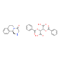 (R)-2,3,6,7-Tetrahydro-1H-Pyrazino[2,1-A]Isoquinolin-4(11Bh)-One (2R,3R)-2,3-Bis(Benzoyloxy)Succinate Structure