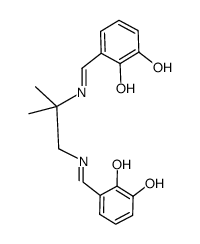 N,N'-bis(3-hydroxysalicylidene)-(2-methyl-1,3-propanediamine)结构式