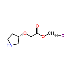 Methyl [(3S)-3-pyrrolidinyloxy]acetate hydrochloride (1:1)结构式