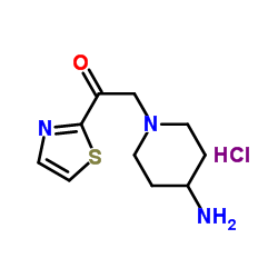 2-(4-Amino-1-piperidinyl)-1-(1,3-thiazol-2-yl)ethanone hydrochloride (1:1) Structure