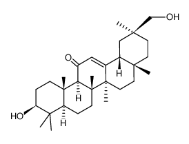 3β,30-Dihydroxyolean-12-en-11-one structure