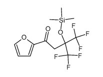 4,4,4-trifluoro-1-(furan-2-yl)-3-(trifluoromethyl)-3-((trimethylsilyl)oxy)butan-1-one Structure