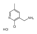 1-(2-Chloro-5-methyl-3-pyridinyl)methanamine hydrochloride (1:1) Structure