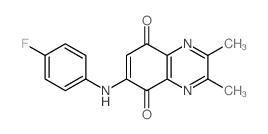 5,8-Quinoxalinedione,6-[(4-fluorophenyl)amino]-2,3-dimethyl-结构式