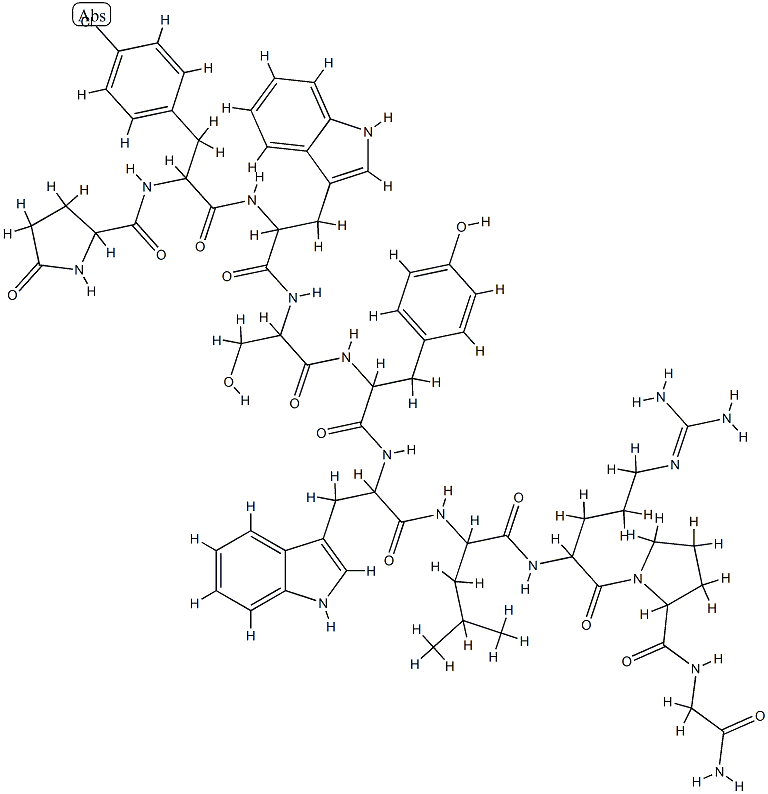 LHRH, 4-ClPhe(2)-Trp(3,6)-结构式