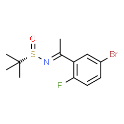 [N(E),S(S)]-N-(1-(5-溴-2-氟苯)亚乙基)-2-甲基丙烷-2-亚磺酰胺结构式