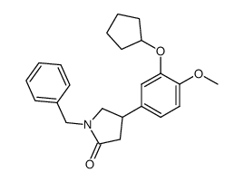 (+/-)-1-Benzyl-4-(3-cyclopentyloxy-4-methoxyphenyl)-pyrrolidin-2-one结构式
