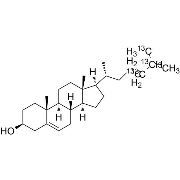 Cholesterol-13C5 structure