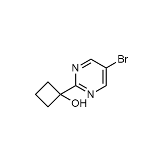 1-(5-Bromopyrimidin-2-yl)cyclobutan-1-ol Structure