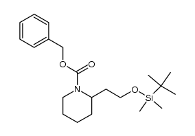 N-[(benzyloxy)carbonyl]-2-[2-(tert-butyldimethylsiloxy)ethyl]piperidine Structure