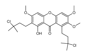 3',3''-dichlorotetrahydrodimethylmangostin Structure