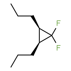 Cyclopropane, 1,1-difluoro-2,3-dipropyl-, cis- (9CI) Structure