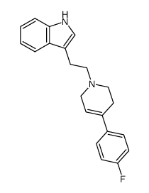 1-<2-(3-Indolyl)ethyl>-4-(4-fluorophenyl)-1,2,3,6-tetrahydropyridine结构式