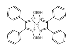 Palladium,bis[[diphenylethanedione di(oximato-kN)](1-)]-, (SP-4-1)- (9CI) Structure