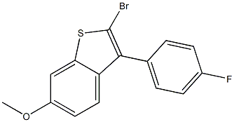 2-Bromo-3-(4-fluorophenyl)-6-methoxybenzo[b]thiophene Structure