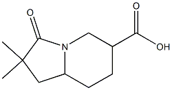 2,2-diMethyl-3-oxooctahydroindolizine-6-carboxylic acid结构式