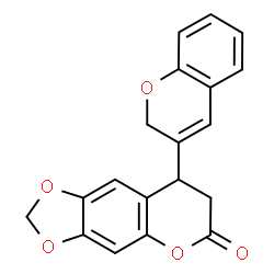 8-(2H-Chromen-3-yl)-7,8-dihydro-6H-[1,3]dioxolo[4,5-g]chromen-6-one结构式