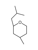 (2S,4S)-4-methyl-2-(2-methylpropyl)oxane结构式