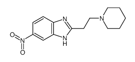6-nitro-2-(2-piperidin-1-ylethyl)-1H-benzimidazole结构式